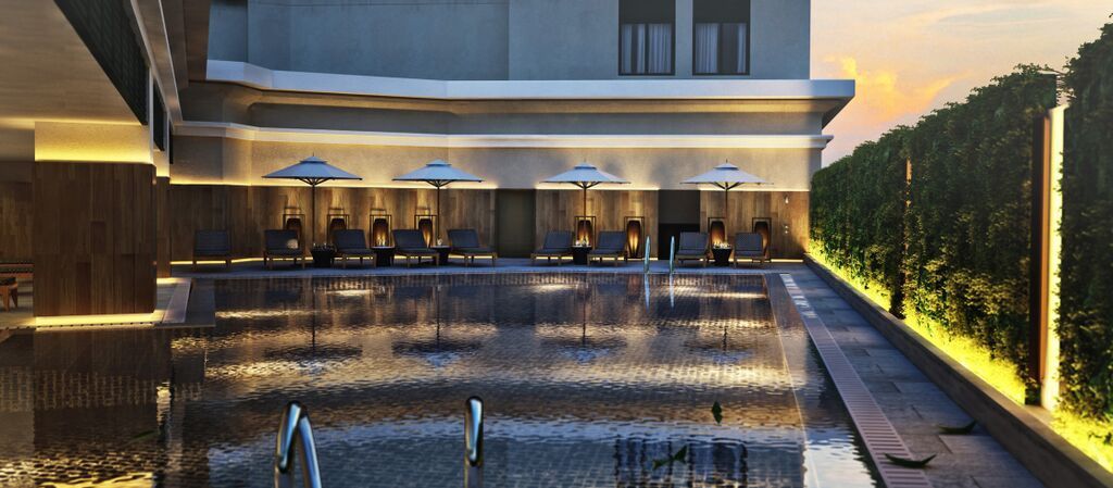 Готель The Ritz-Carlton, Куала-Лумпур Екстер'єр фото The swimming pool at the hotel
